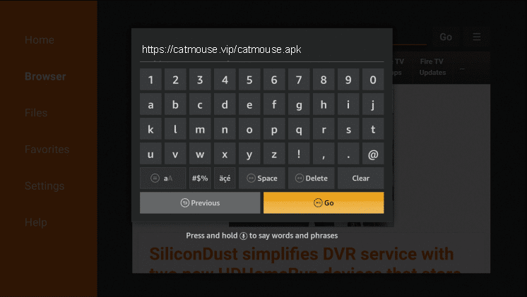 Install CatMouse APK on Firestick