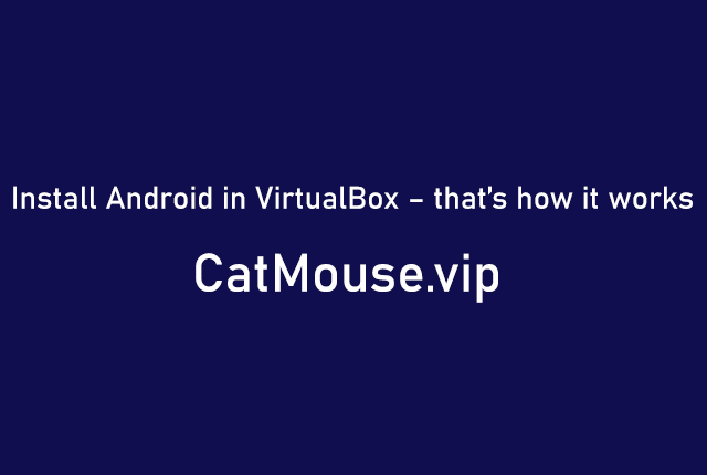Install Android in VirtualBox – that’s how it works